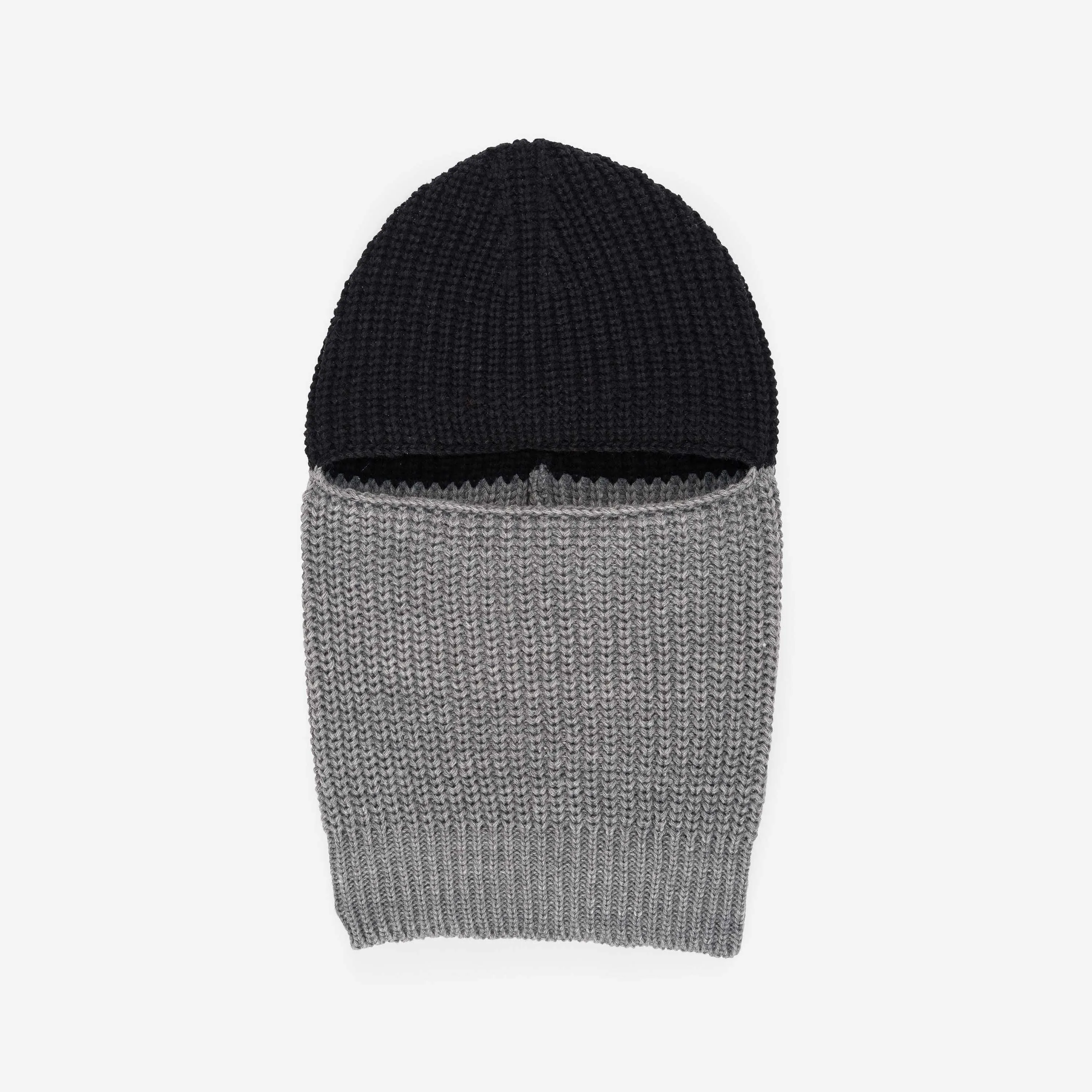 Ribbed Colorblock Balaclava