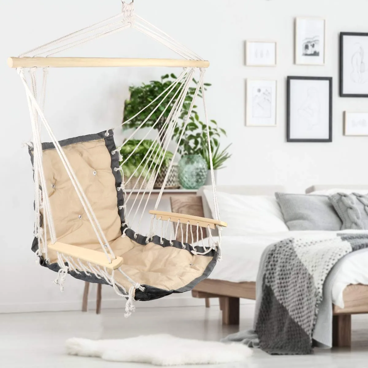 Royal Hanging Rope Hammock Chair - E EVERKING