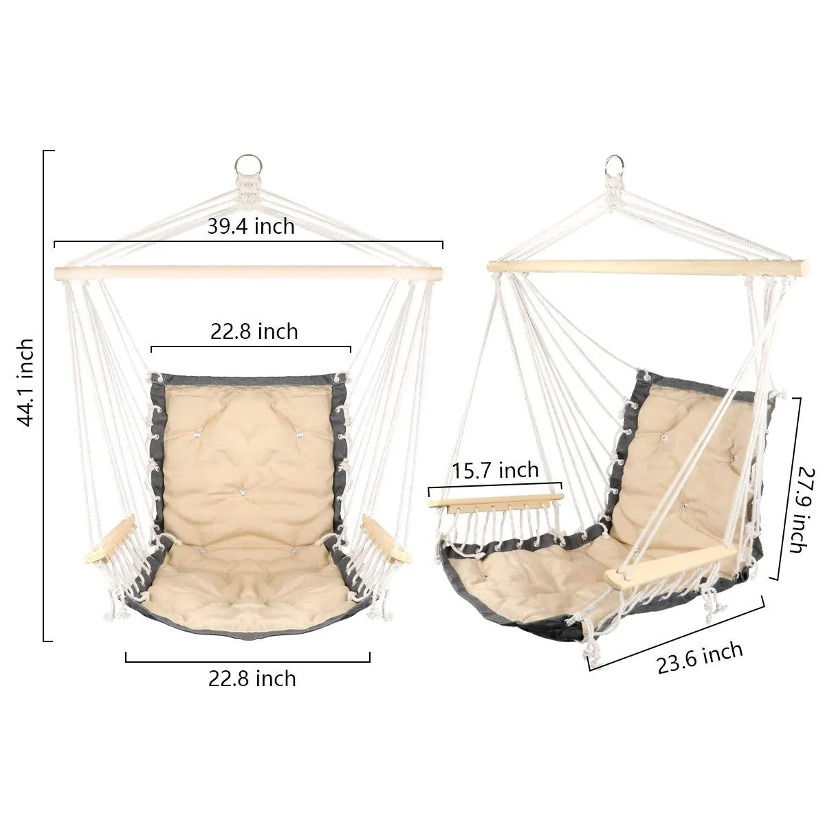 Royal Hanging Rope Hammock Chair - E EVERKING