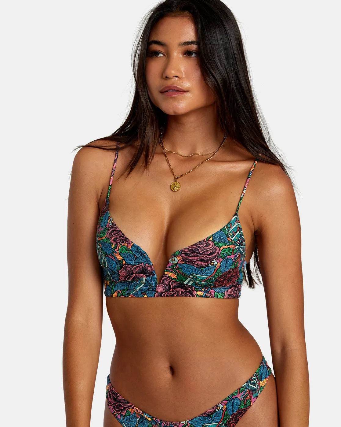 RVCA Ander V-Wire Crop Bikini Top