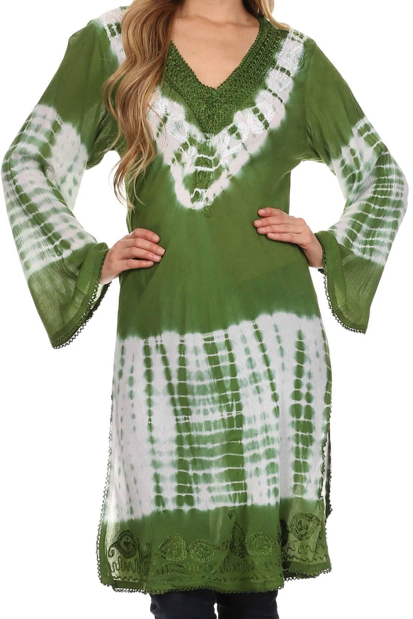 Sakkas Aaheli Tie-Dye Tunic Top / Blouse / Cover Up