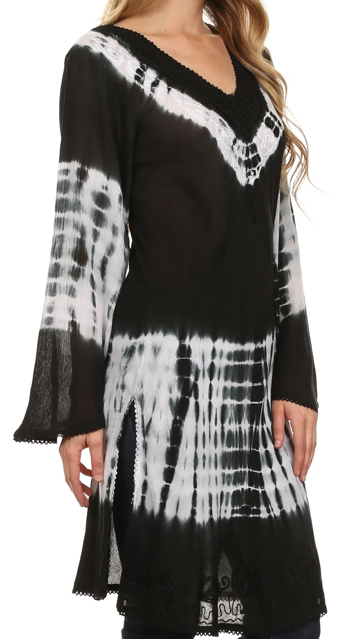 Sakkas Aaheli Tie-Dye Tunic Top / Blouse / Cover Up