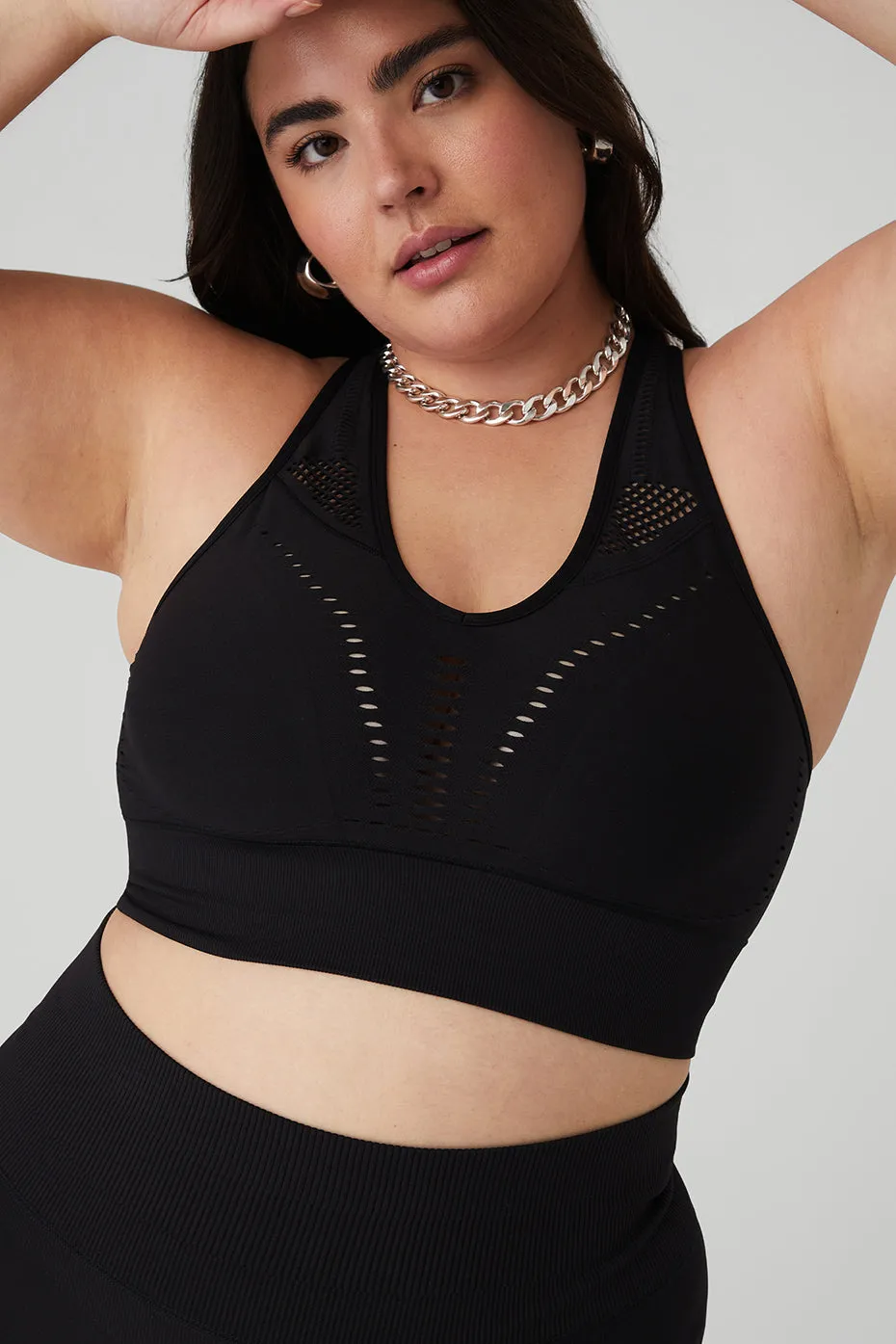 Seamless Open Air Bra - Black