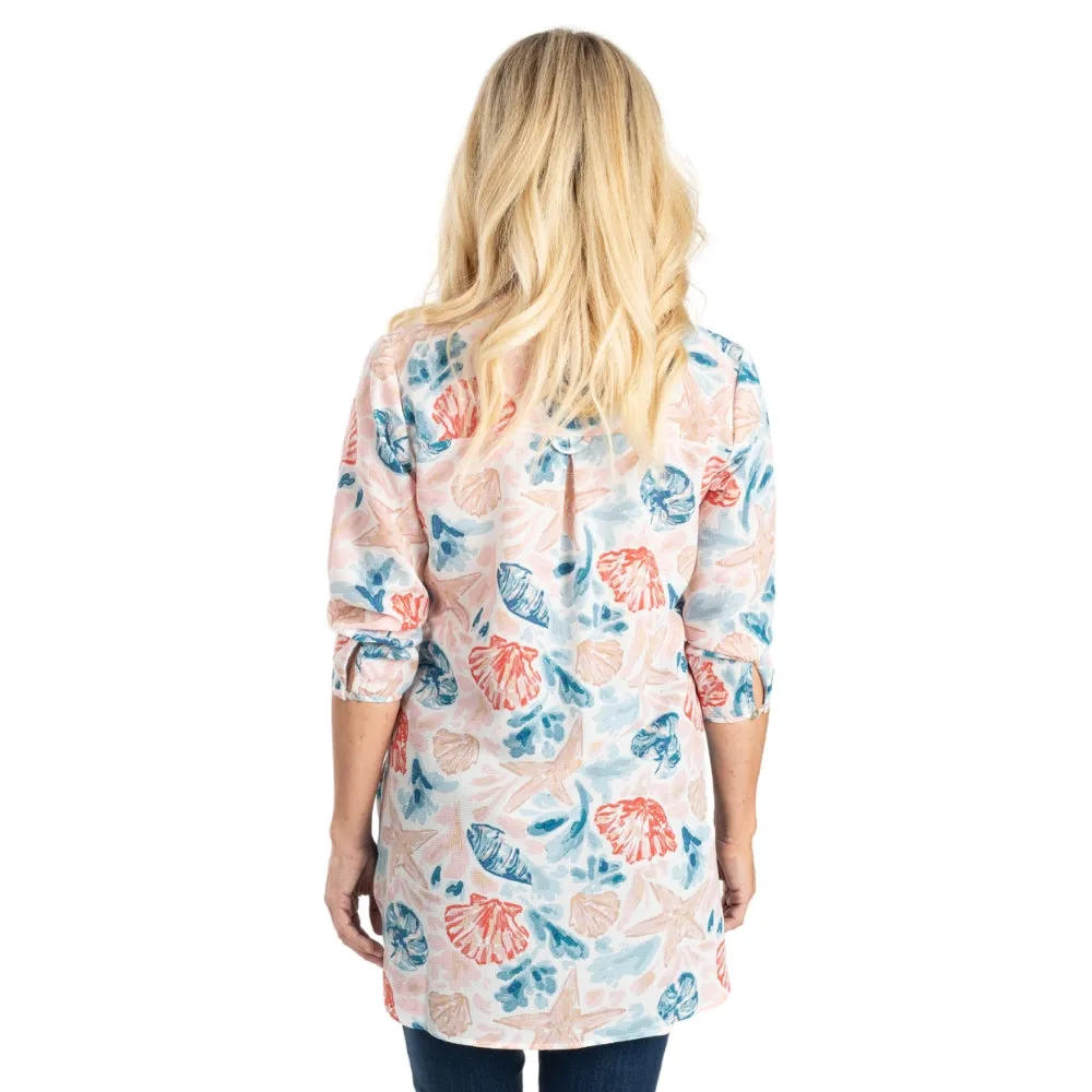 Seaside Print High-Low Tunic