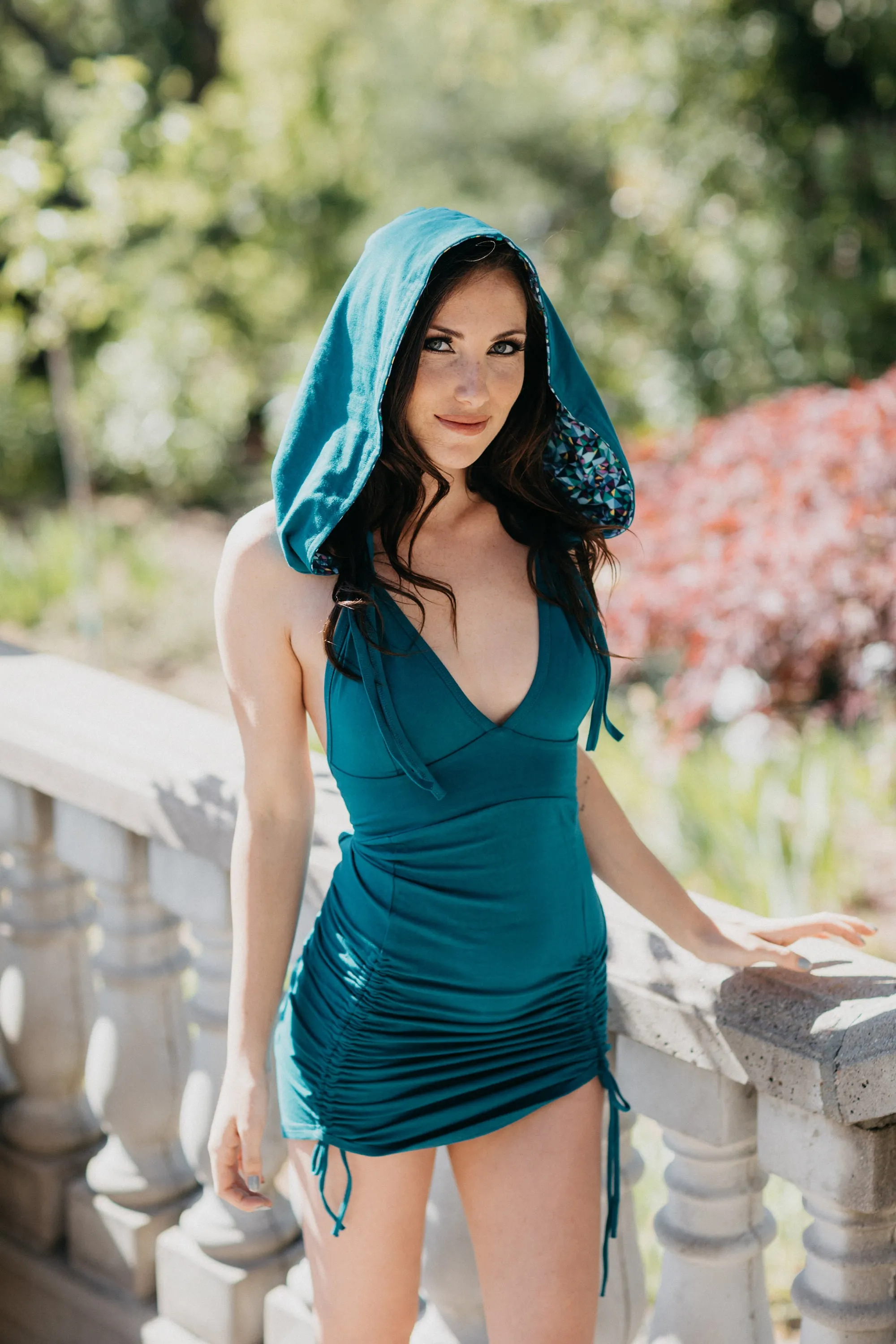 Shan Hooded Dress - Teal