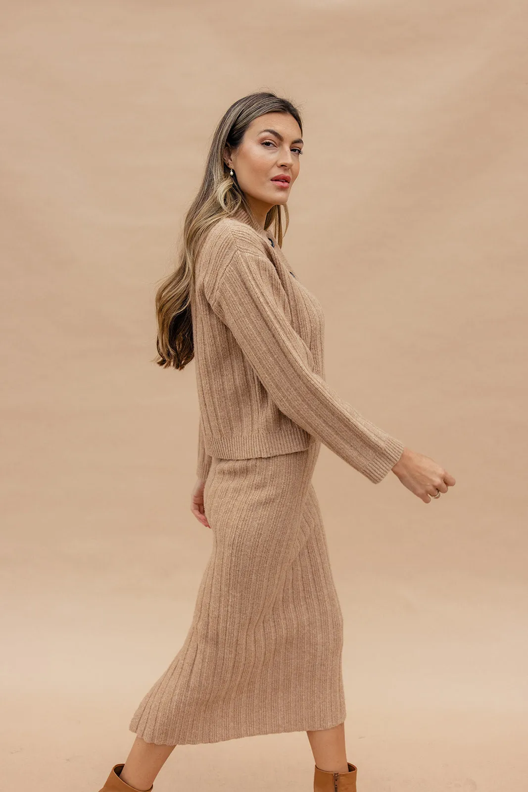 Shining Light Sweater Midi Skirt