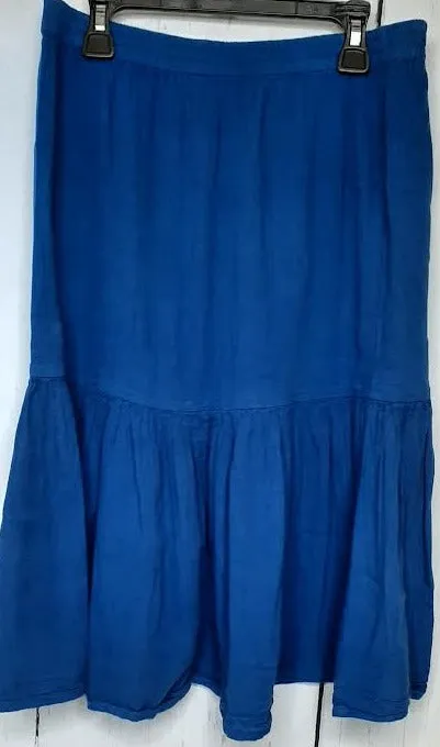 Skirt-Ruffle-Blue-Women's S-1689