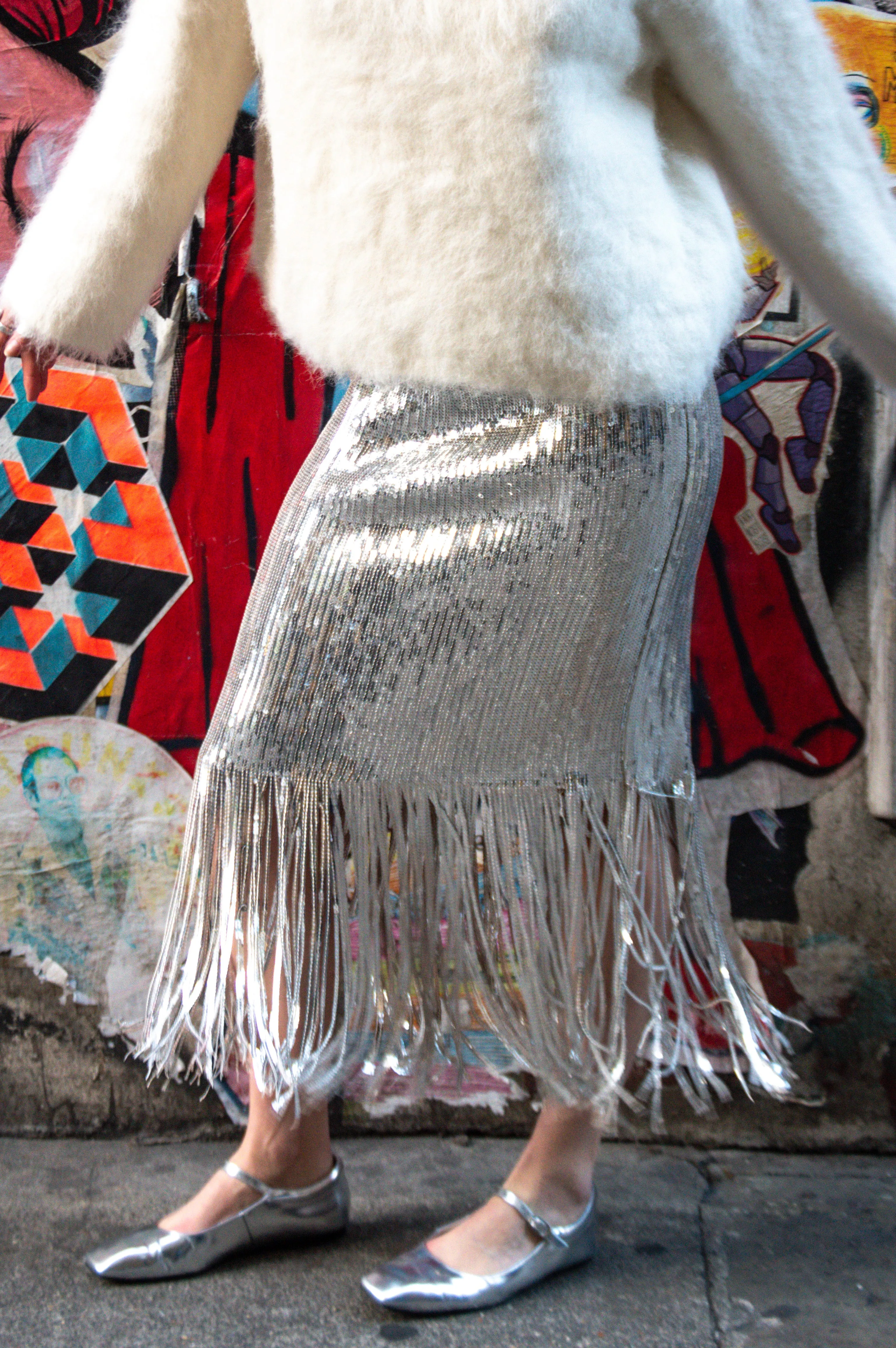 Stella Nova Sequin Fringed Skirt