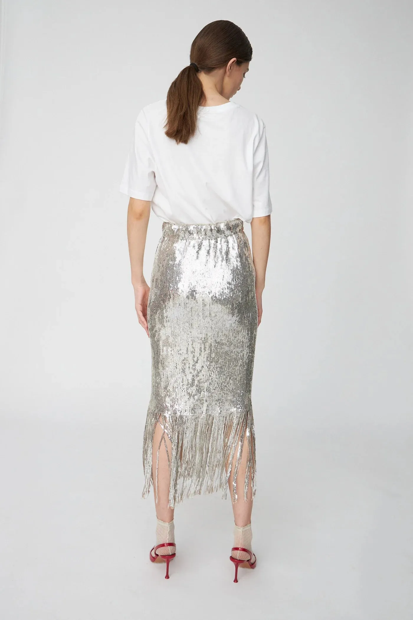 Stella Nova Sequin Fringed Skirt