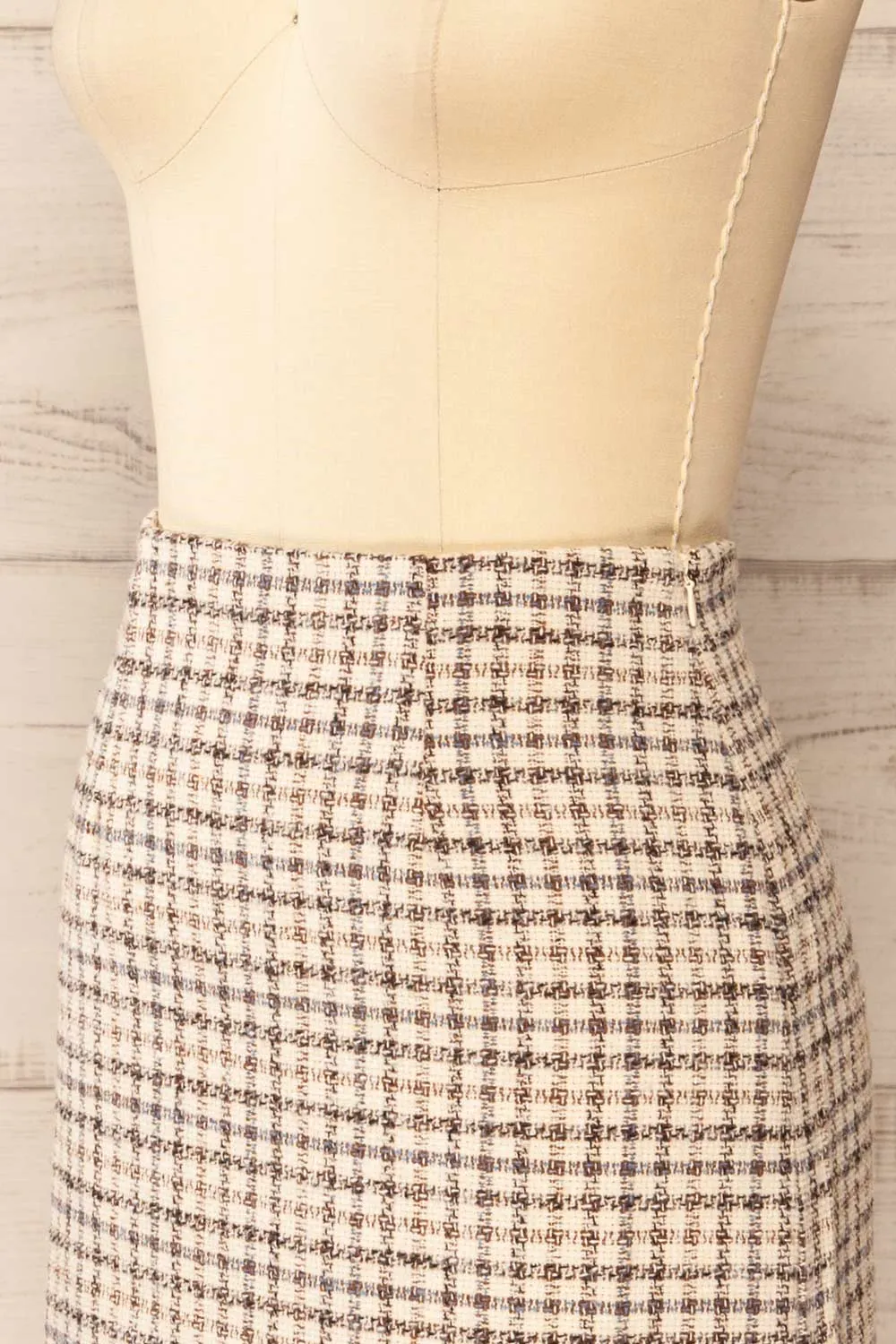 Stevenson | Midi Tweed Pencil Skirt w/ Slit