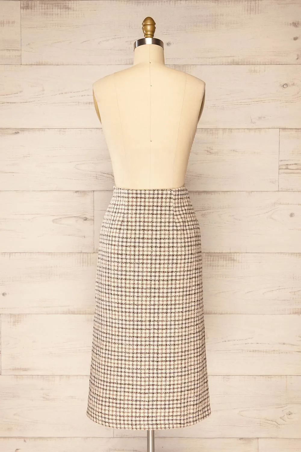 Stevenson | Midi Tweed Pencil Skirt w/ Slit