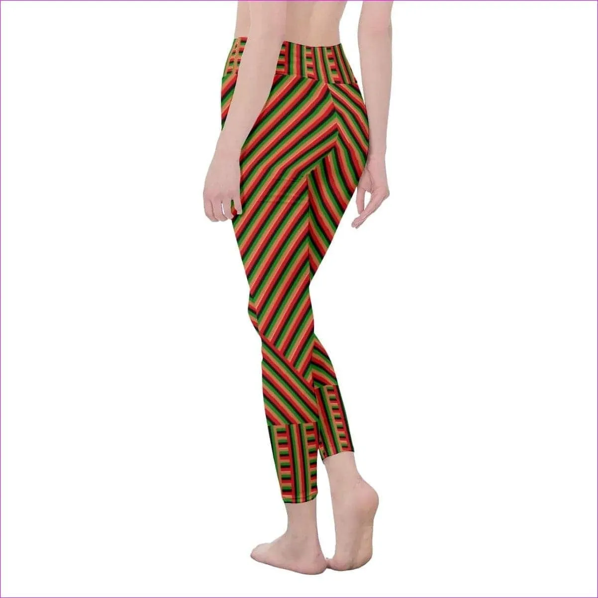 Striped Galore Women's High Waist Leggings | Side Stitch Closure