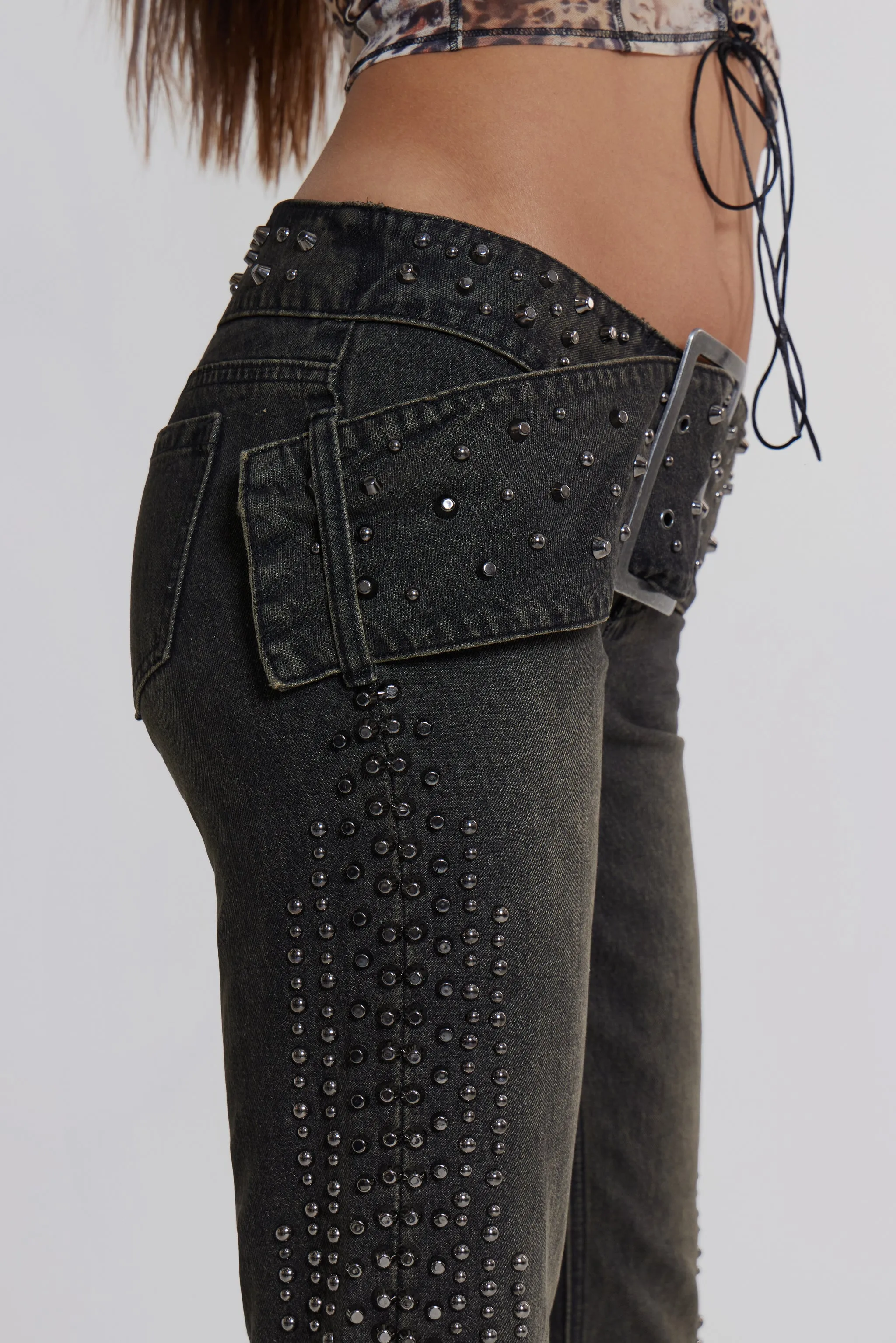 Studded Up Denim Jeans