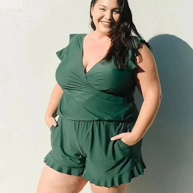 Swim Romper with Built-In Bra