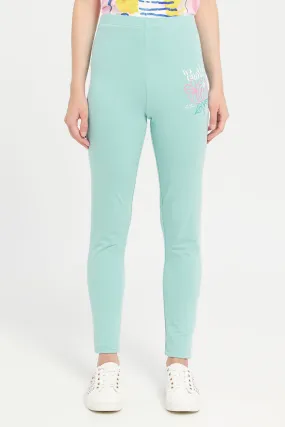 Teal Basic Leggings