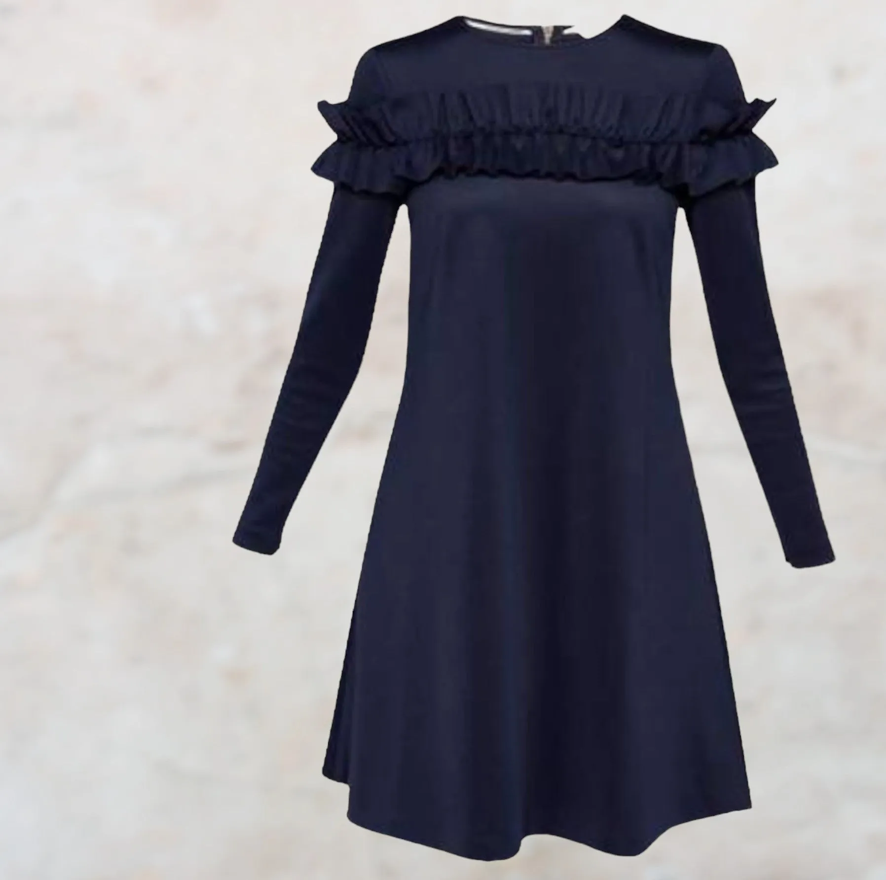 Ted Baker Navy Women's Zufara Ruffle Bodice Tunic Sz 3 UK 12 US 8 EU 40 RRP £169