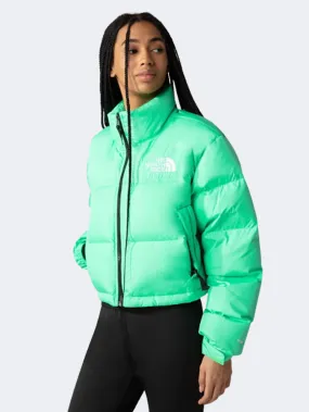 The North Face Nuptse Short Women Lifestyle Jacket Chlorophyl Green