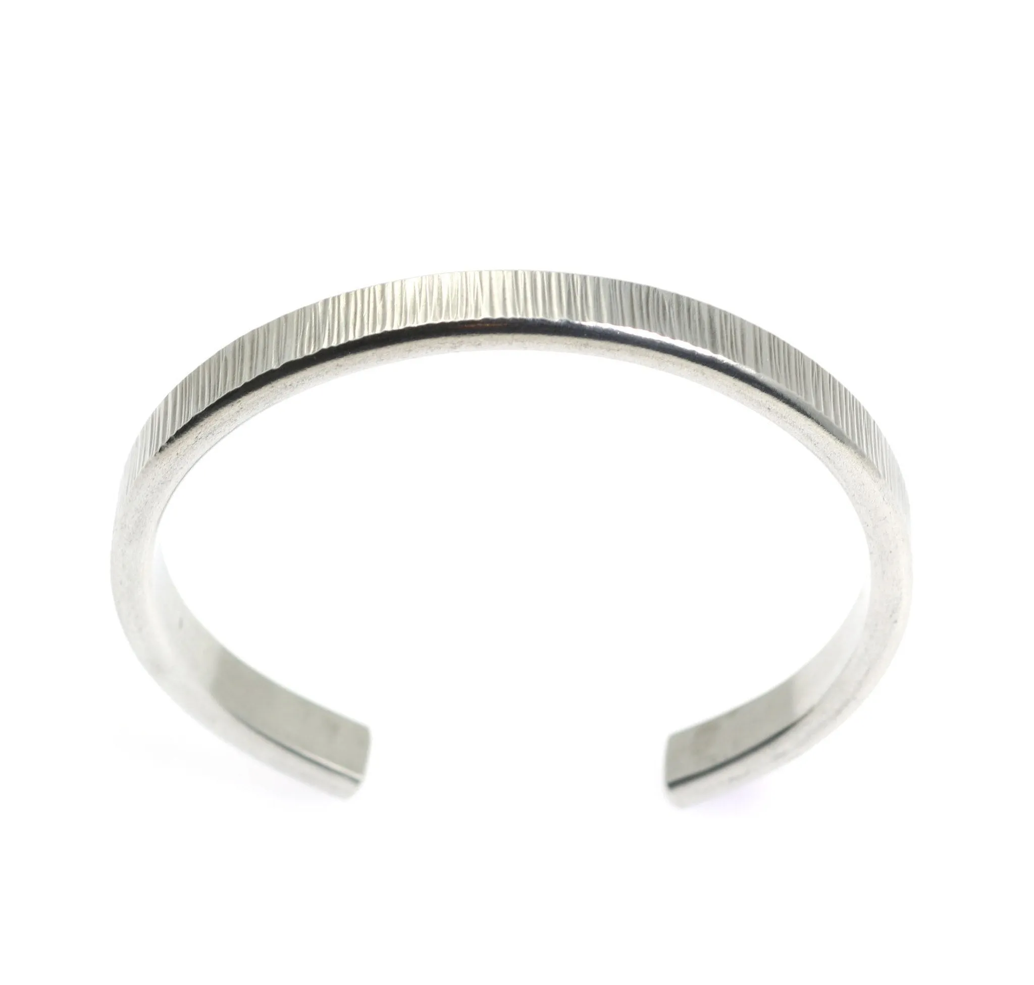 Thin Chased Aluminum Cuff Bracelet