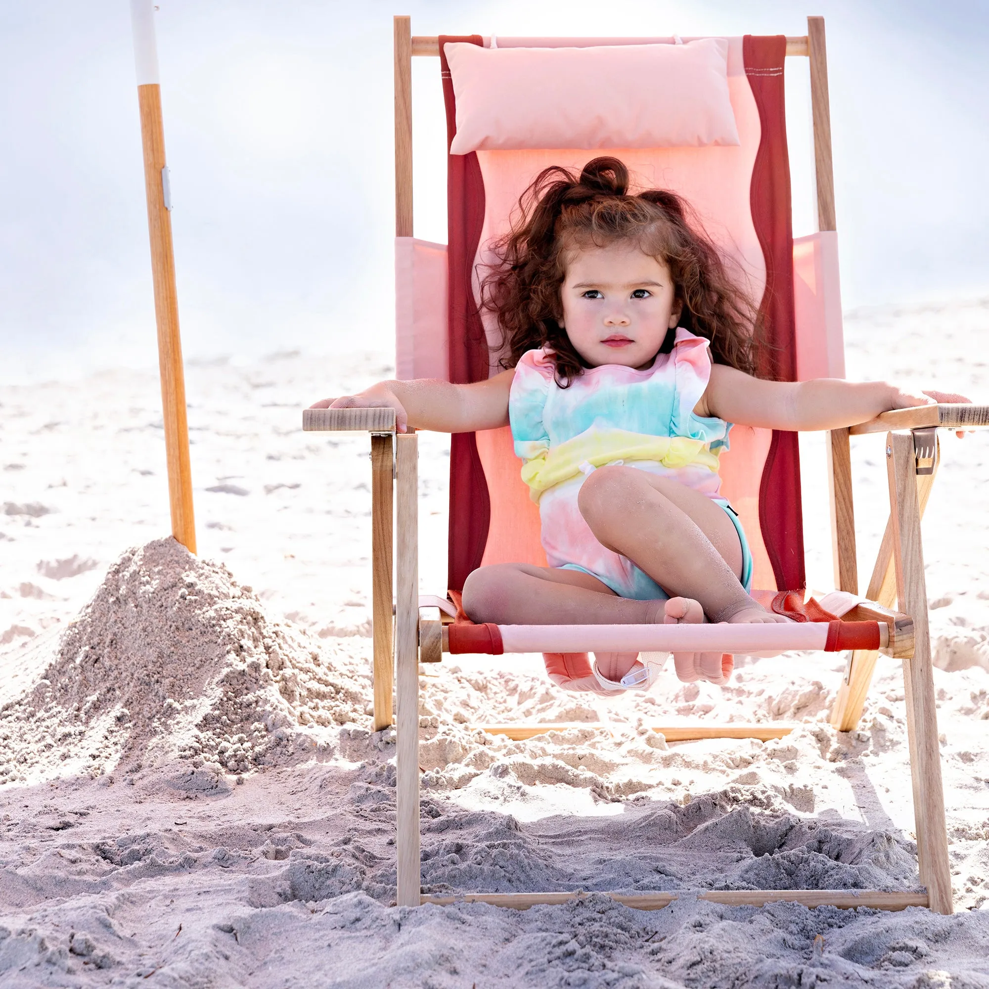 Tie Dyed Stripe Ruffle Romper