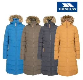 Trespass Audrey Womens Long Waterproof Parka | Sandstone or Khaki