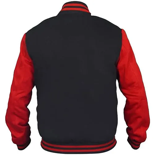 Varsity Bomber Jacket - Red - UNISEX