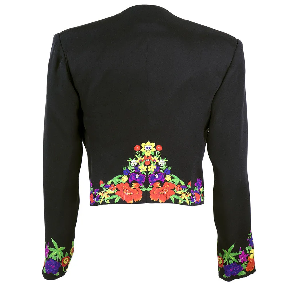 VERSACE 90s Couture Black Cropped Jacket