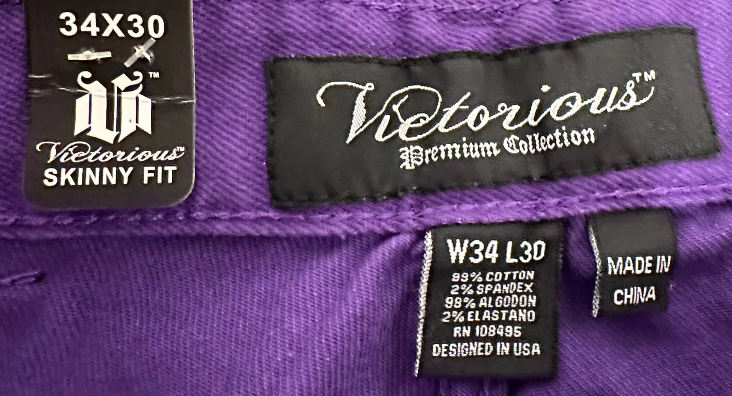 *VICTORIOUS* (PURPLE) *SKINNY FIT* DENIM FOR MEN