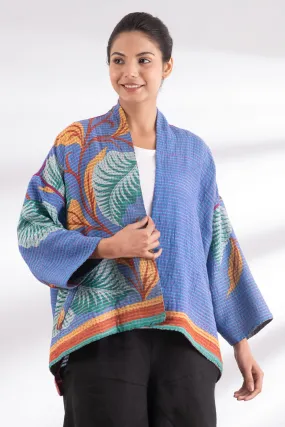 VINTAGE COTTON BBK KANTHA MINI KIMONO JACKET