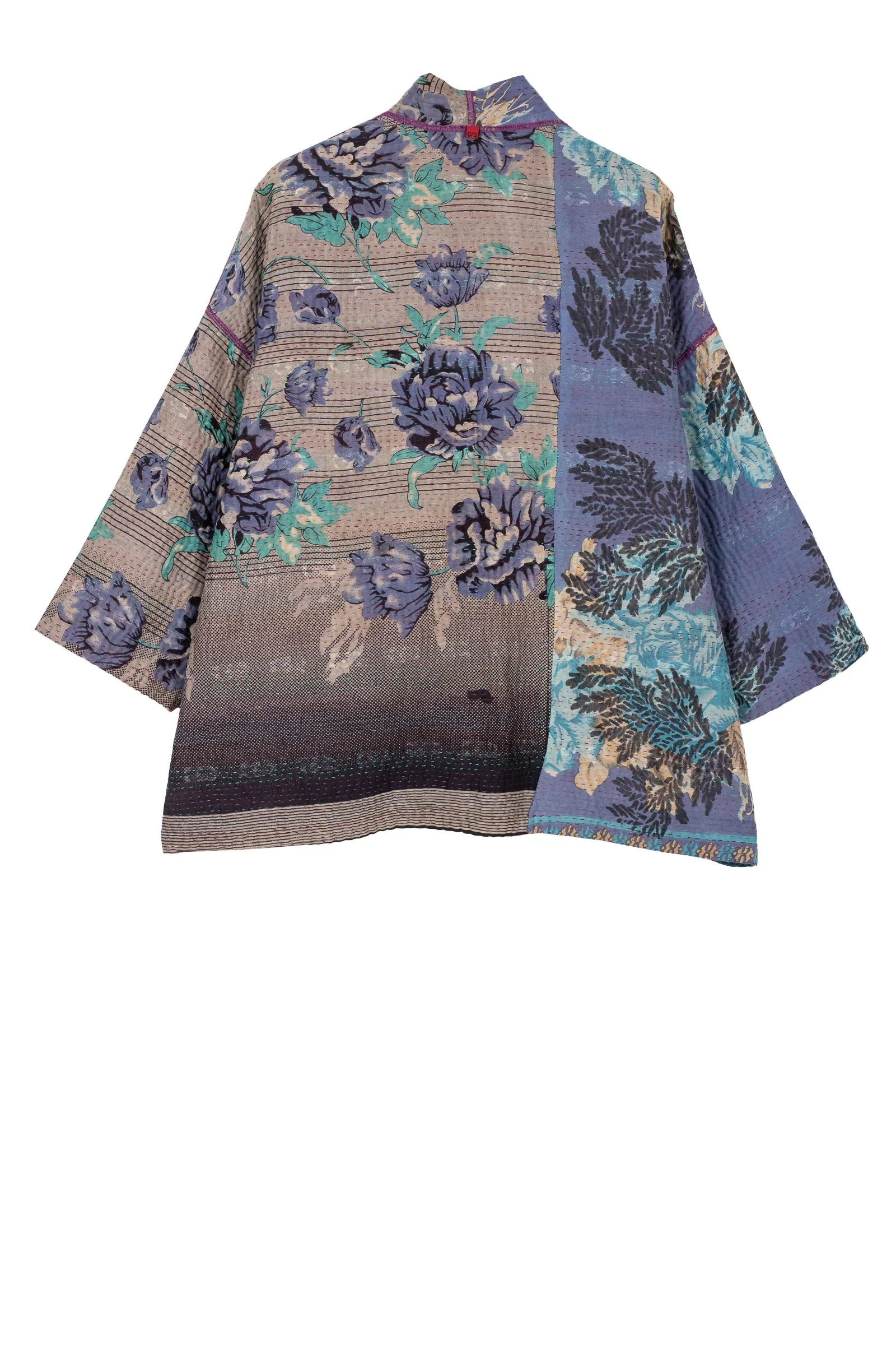 VINTAGE COTTON KANTHA MINI KIMONO JACKET