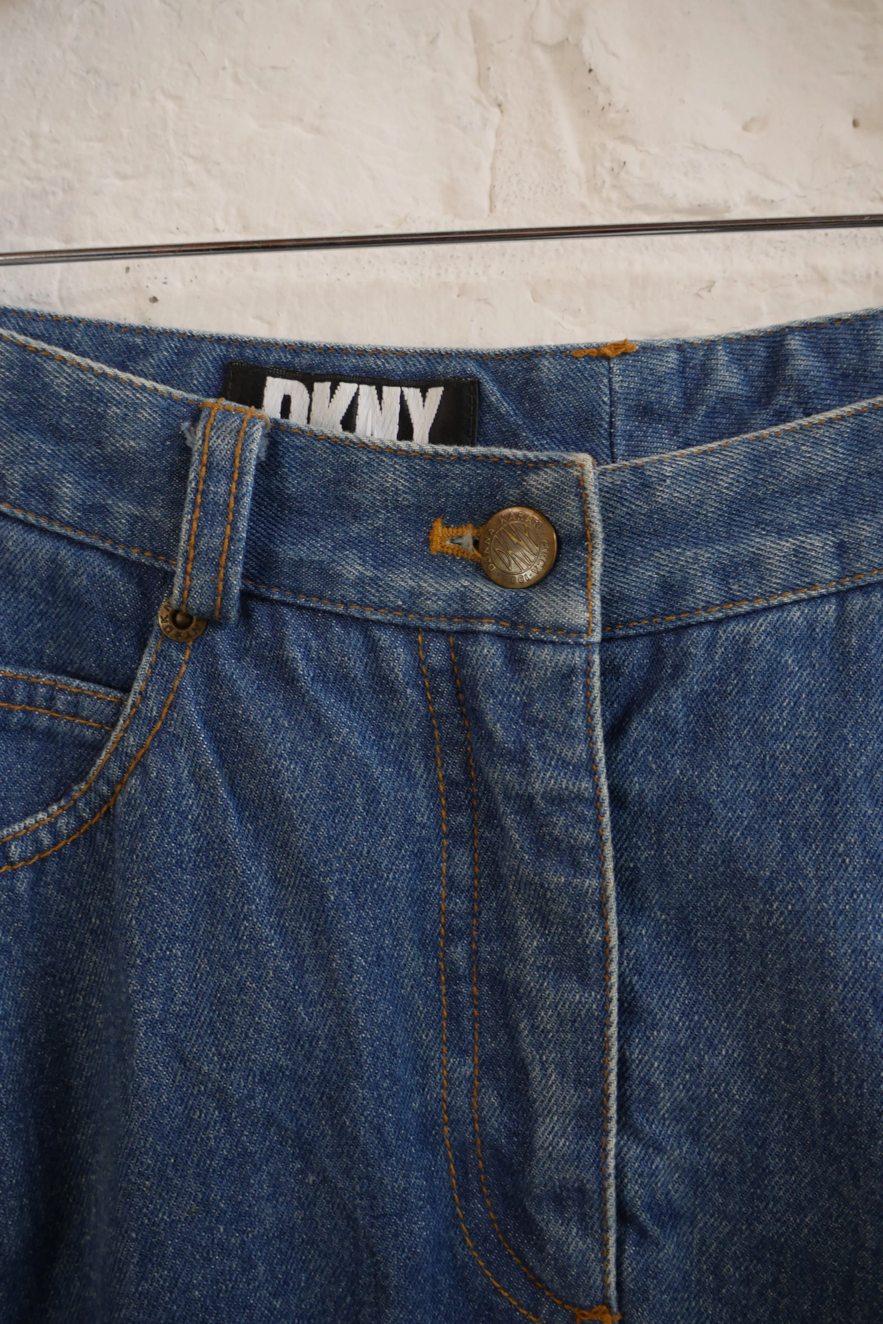 Vintage Denim Skirt - DKNY Classic Blue Pencil - Size W29