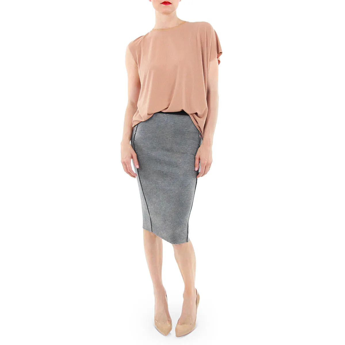 Walicov Elastic Wasit Pencil Skirt