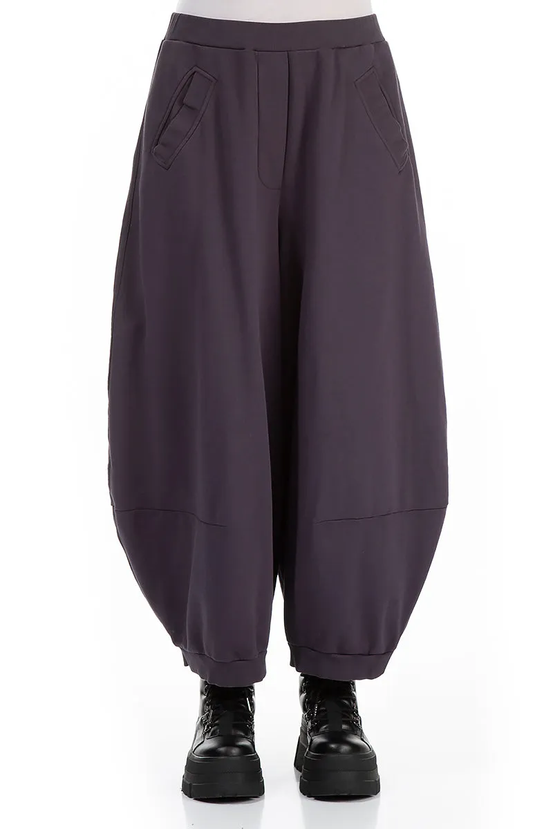 Wide Vintage Violet Cotton Trousers