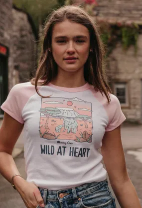 Wild At Heart Printed Micro Rib Baby Tee