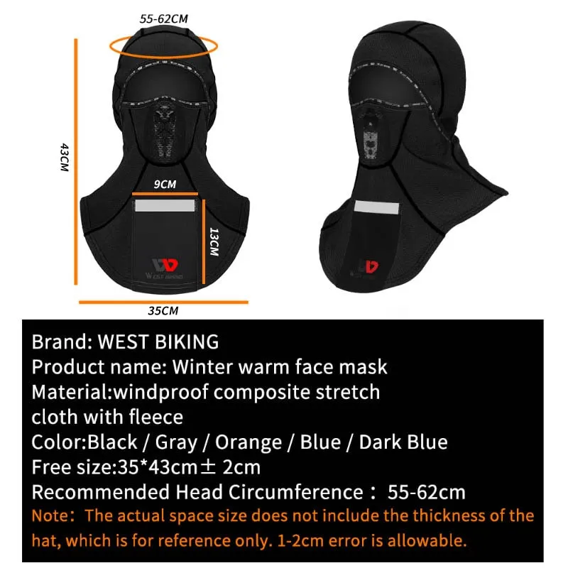 Winter Fleece Cycling Cap Warm Balaclava Tactical Soldier Hood Outdoor Sport Neck Warmer Ski Motorcycle Bicycle Hat