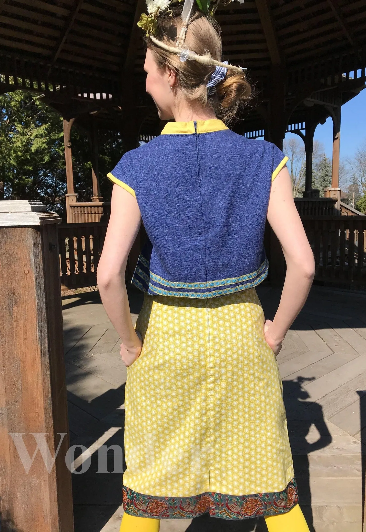 Women´s Green Peacock Admirers Skirt