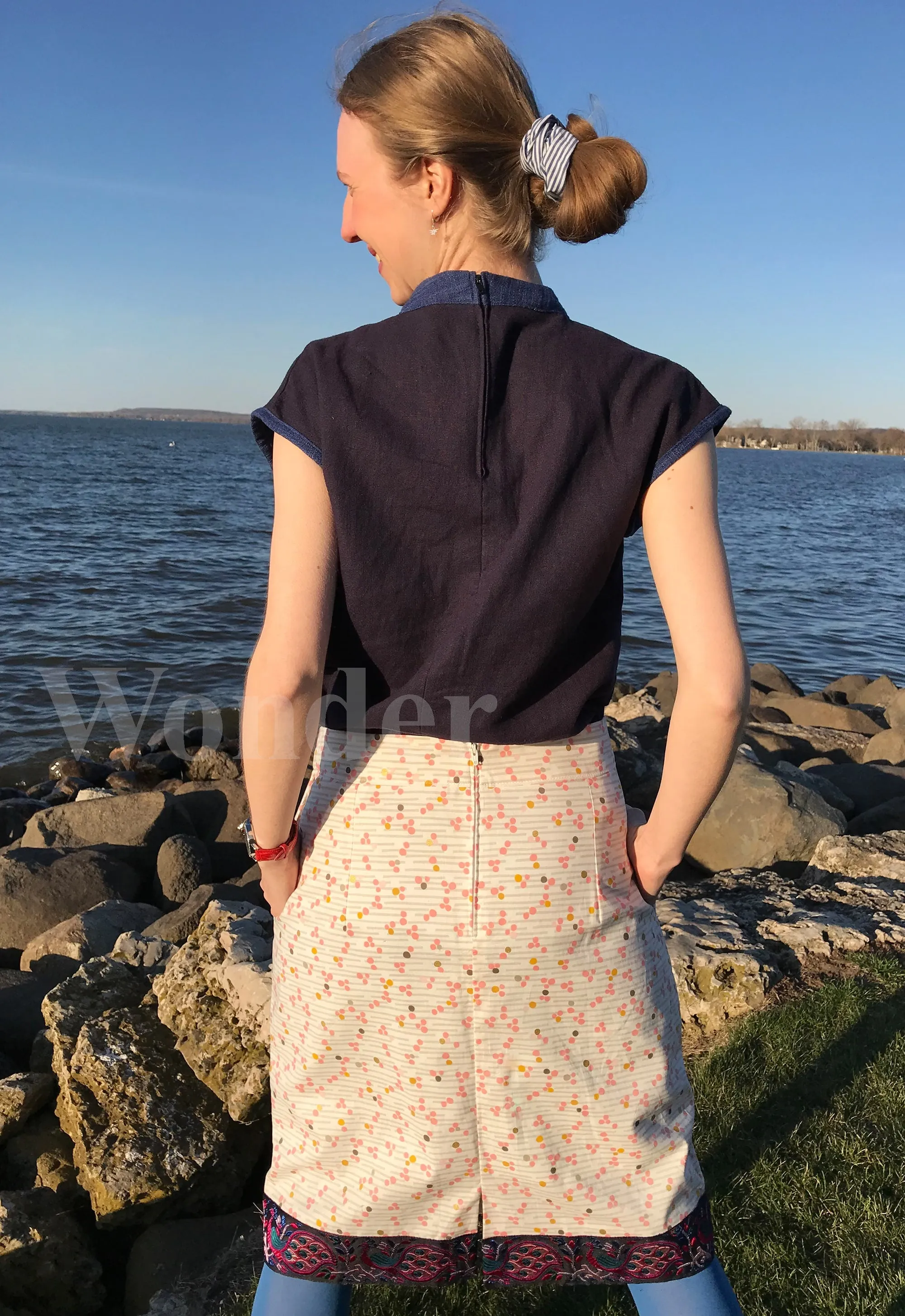 Women´s Pink Peacock Admirers Skirt