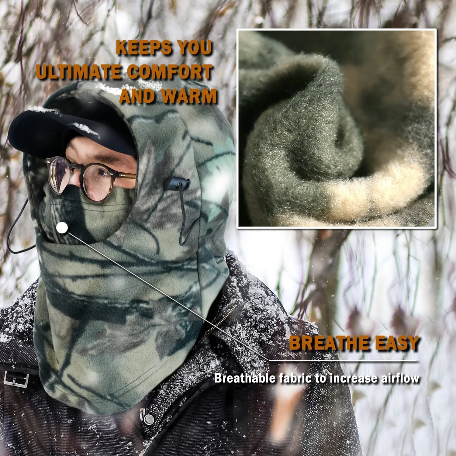 Your Choice Camo Balaclava Ski Face Mask | Camoflauge Neck Warmer